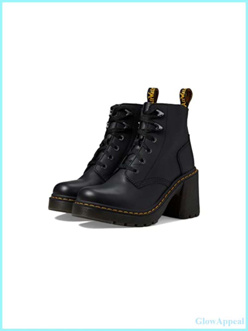 Dr Martens Jesy Leather Heeled Lace Up Ankle Boot
